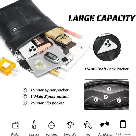 Fashionable Medium Crossbody Bag - Effortless Organization with Stylish Appeal - Picture 3 of 7